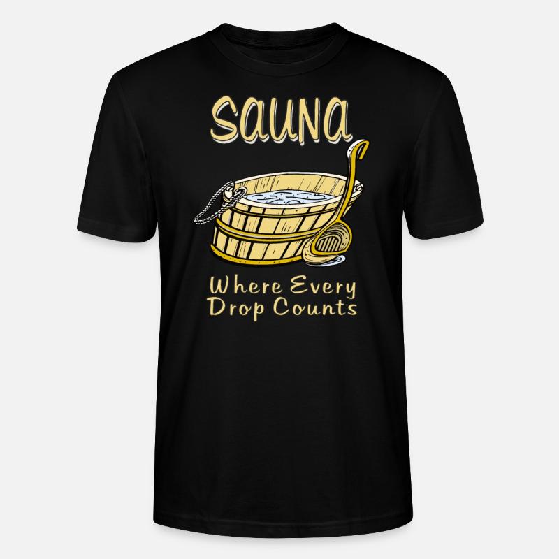 SAUNA où chaque goutte compte - T-shirt bio CRAFTER Stanley Stella Unisexe - noir