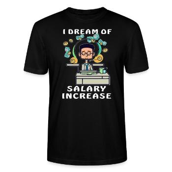 MEC JE RÊVE D’UNE AUGMENTATION DE SALAIRE - T-shirt bio CRAFTER Stanley Stella Unisexe - noir - Devant - Alina (178cm) & Michal (187cm)