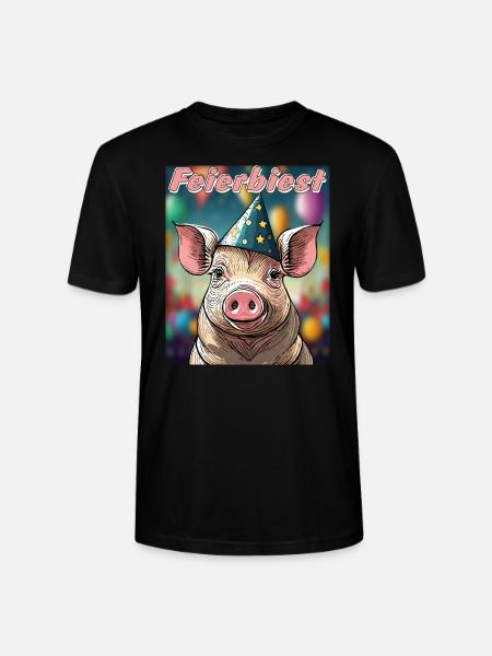 SCHWEIN FEIERBIEST - Stanley/Stella Unisex Bio-T-Shirt CRAFTER - Schwarz