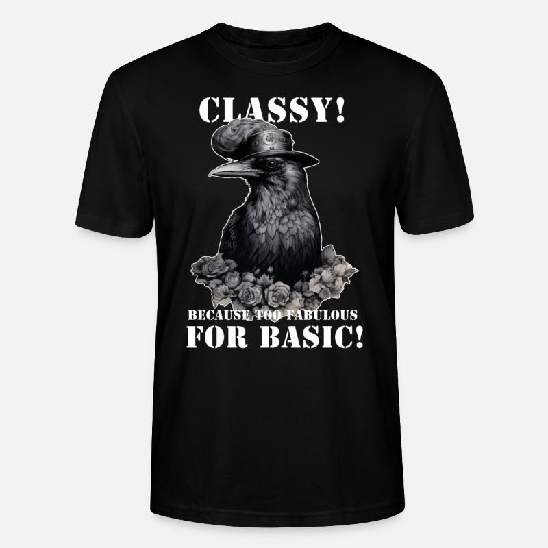 Steampunk Rabe - Stanley/Stella Unisex Bio-T-Shirt CRAFTER - Schwarz