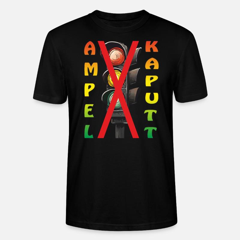 AMPEL KAPUTT - Stanley/Stella Unisex Bio-T-Shirt CRAFTER - Schwarz