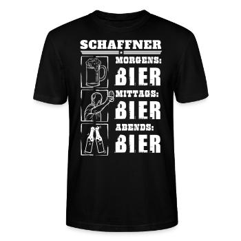 Mon quotidien de chef d’orchestre - T-shirt bio CRAFTER Stanley Stella Unisexe - noir - Devant - Alina (178cm) & Michal (187cm)