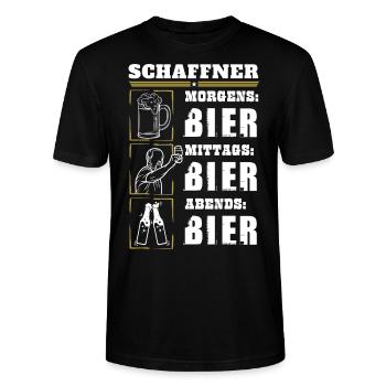 Mon quotidien de chef d’orchestre - T-shirt bio CRAFTER Stanley Stella Unisexe - noir - Devant - Alina (178cm) & Michal (187cm)