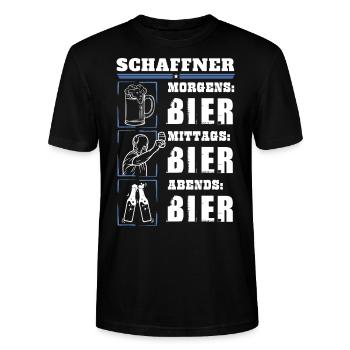 Mon quotidien de chef d’orchestre - T-shirt bio CRAFTER Stanley Stella Unisexe - noir - Devant - Alina (178cm) & Michal (187cm)