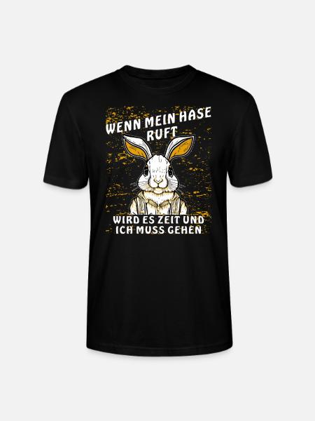 RABBIT CALLS TO GO - Stanley/Stella CRAFTER Unisex Organic T-Shirt - black
