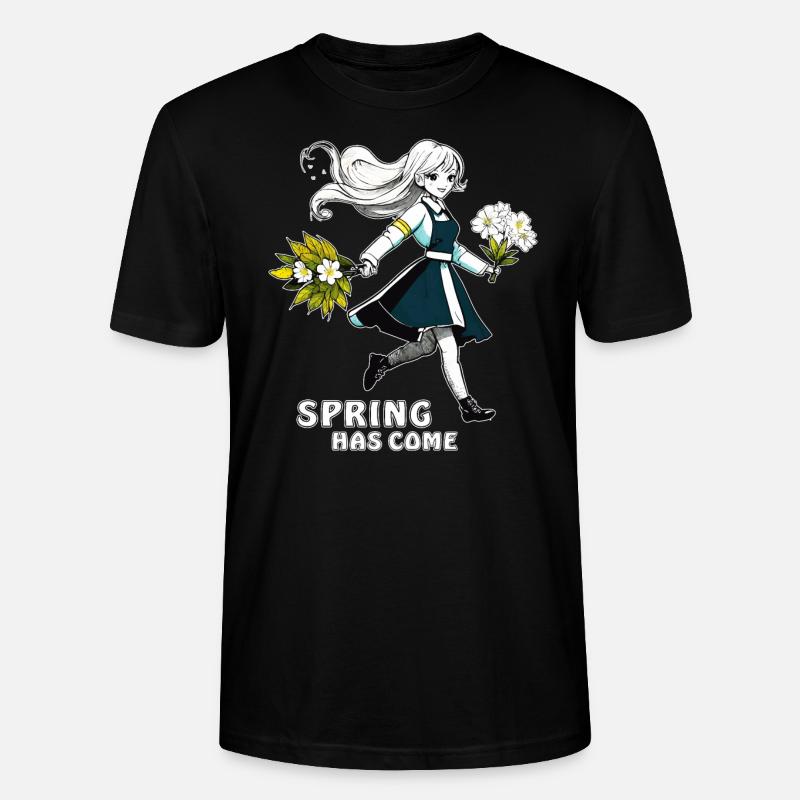 MME BLUMEN EST ARRIVÉE - T-shirt bio CRAFTER Stanley Stella Unisexe - noir