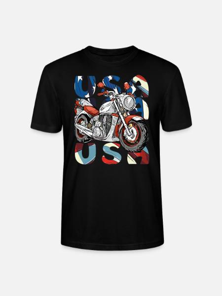 MOTORCYCLE USA - Stanley/Stella CRAFTER Unisex Organic T-Shirt - black