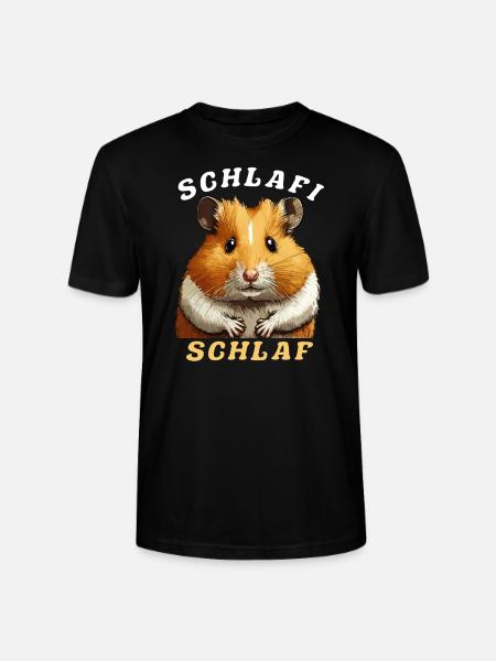 HAMSTER SCHLAFI SLEEP - Stanley/Stella CRAFTER Unisex Organic T-Shirt - black