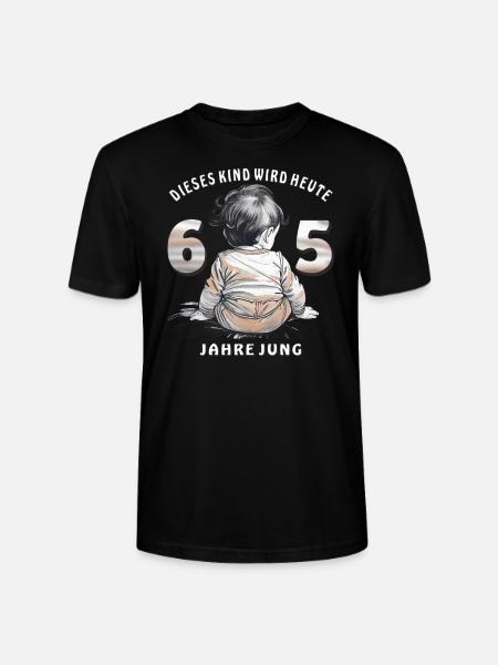 CHILD 65TH BIRTHDAY - Stanley/Stella CRAFTER Unisex Organic T-Shirt - black