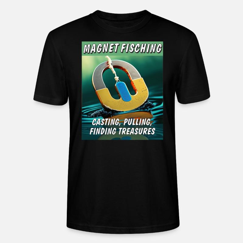 MAGNETFISCHING CASTING PULLING FINDING - Stanley/Stella Unisex Bio-T-Shirt CRAFTER - Schwarz