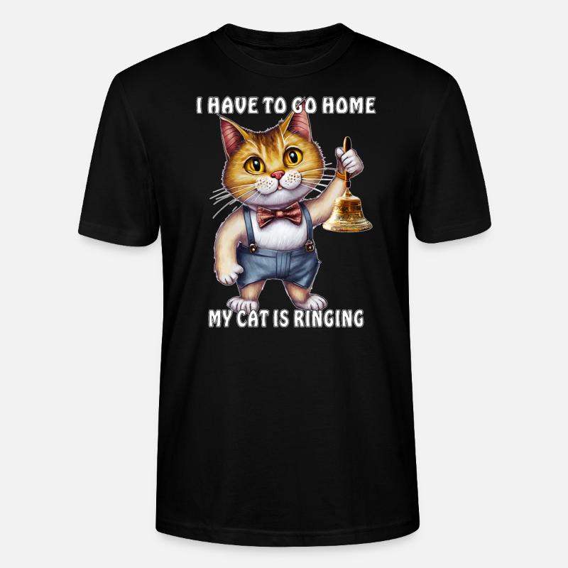 MON CHAT SONNE - T-shirt bio CRAFTER Stanley Stella Unisexe - noir