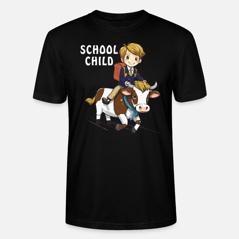 ÉCOLIER VACHE ÉCOLIER ÉCOLIER - T-shirt bio CRAFTER Stanley Stella Unisexe - noir
