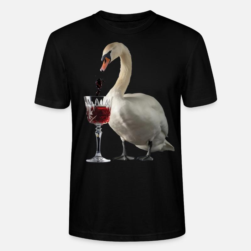Schwan Wein - Stanley/Stella Unisex Bio-T-Shirt CRAFTER - Schwarz