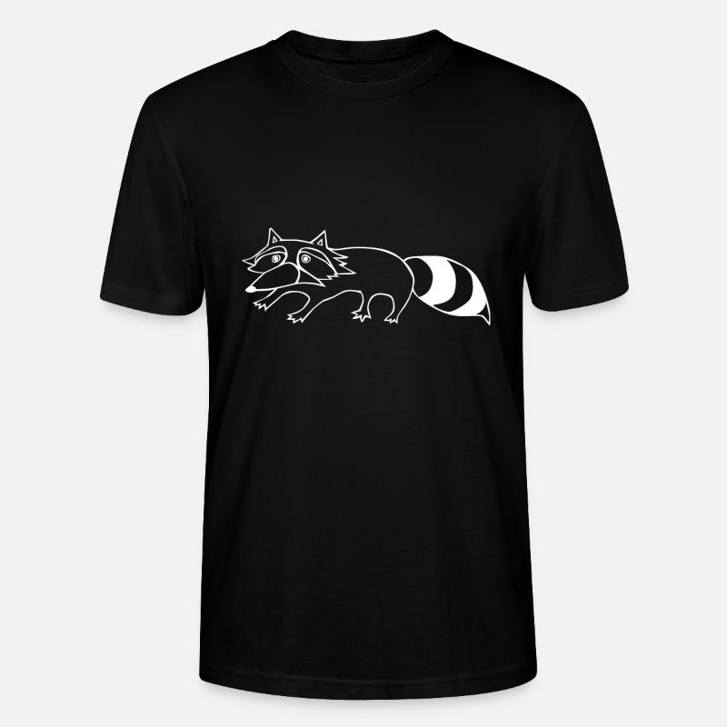 Raton laveur dessinant une jolie silhouette - T-shirt bio CRAFTER Stanley Stella Unisexe - noir