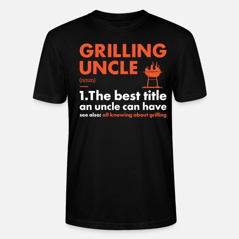 Griller Uncle Definition Grilling - Stanley/Stella Unisex Bio-T-Shirt CRAFTER - Schwarz
