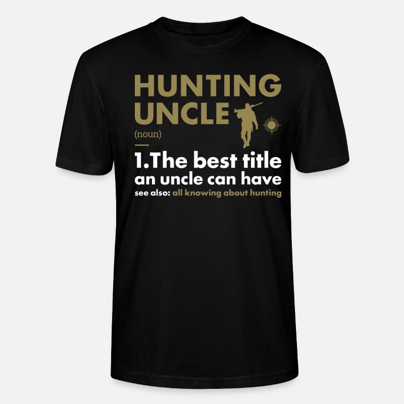 Hunter Uncle Definition Hunting - Stanley/Stella Unisex Bio-T-Shirt CRAFTER - Schwarz