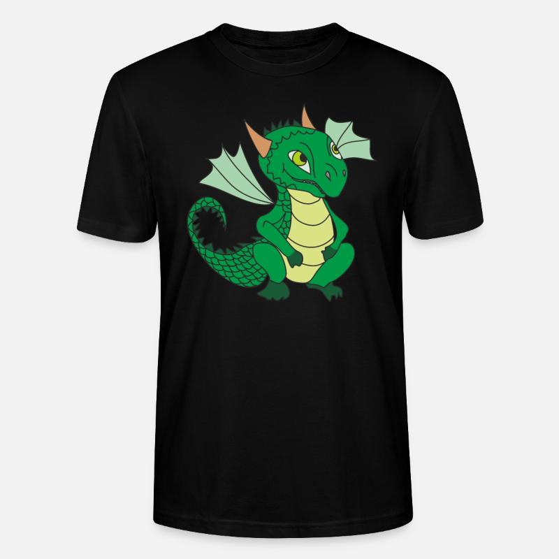 Süßer kleiner Drache - Stanley/Stella Unisex Bio-T-Shirt CRAFTER - Schwarz