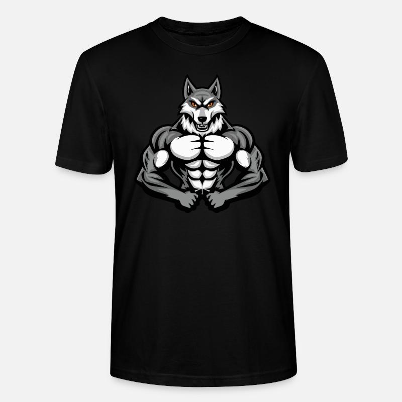 Katze Muskeln Workout - Stanley/Stella Unisex Bio-T-Shirt CRAFTER - Schwarz