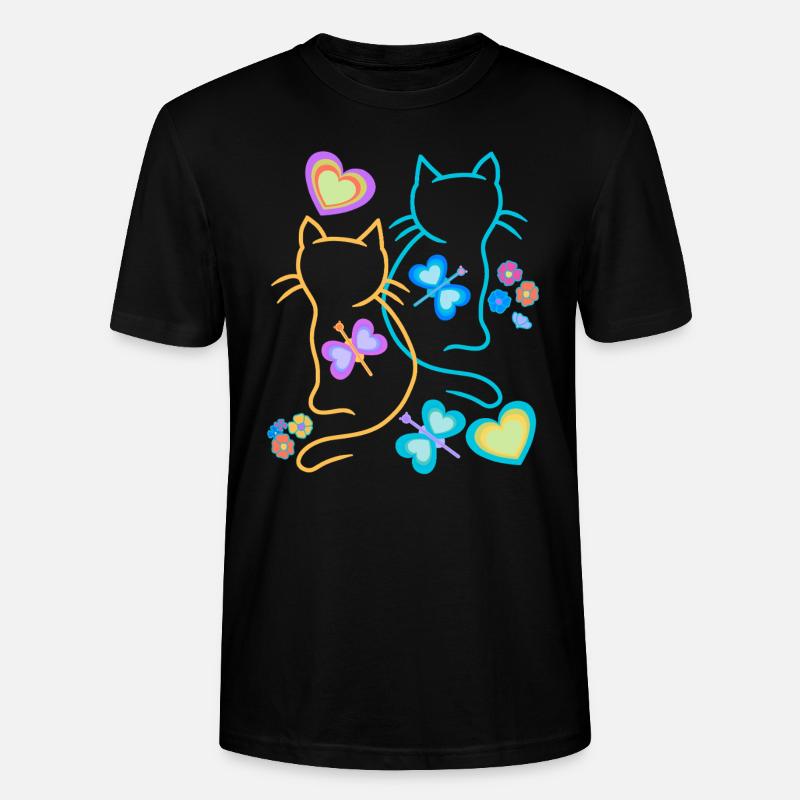 Katze Katzen Kätzchen - Stanley/Stella Unisex Bio-T-Shirt CRAFTER - Schwarz
