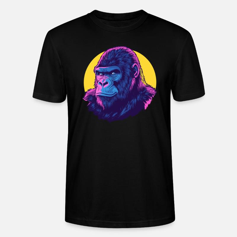 Gorilla Neon Power - T-shirt bio CRAFTER Stanley Stella Unisexe - noir