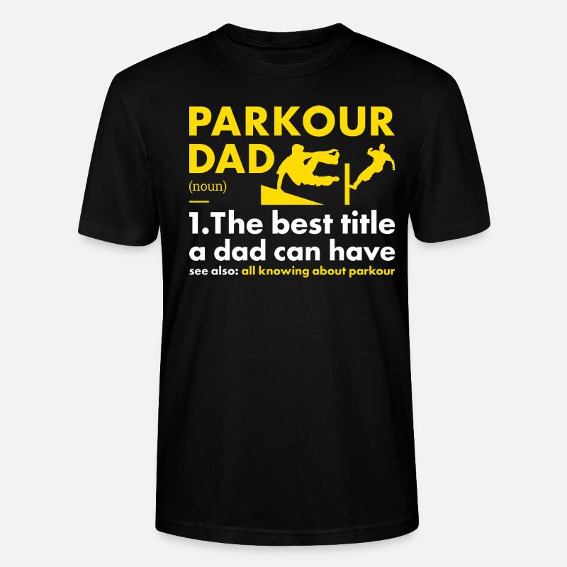 Traceur Dad Définition Parkour - T-shirt bio CRAFTER Stanley Stella Unisexe - noir