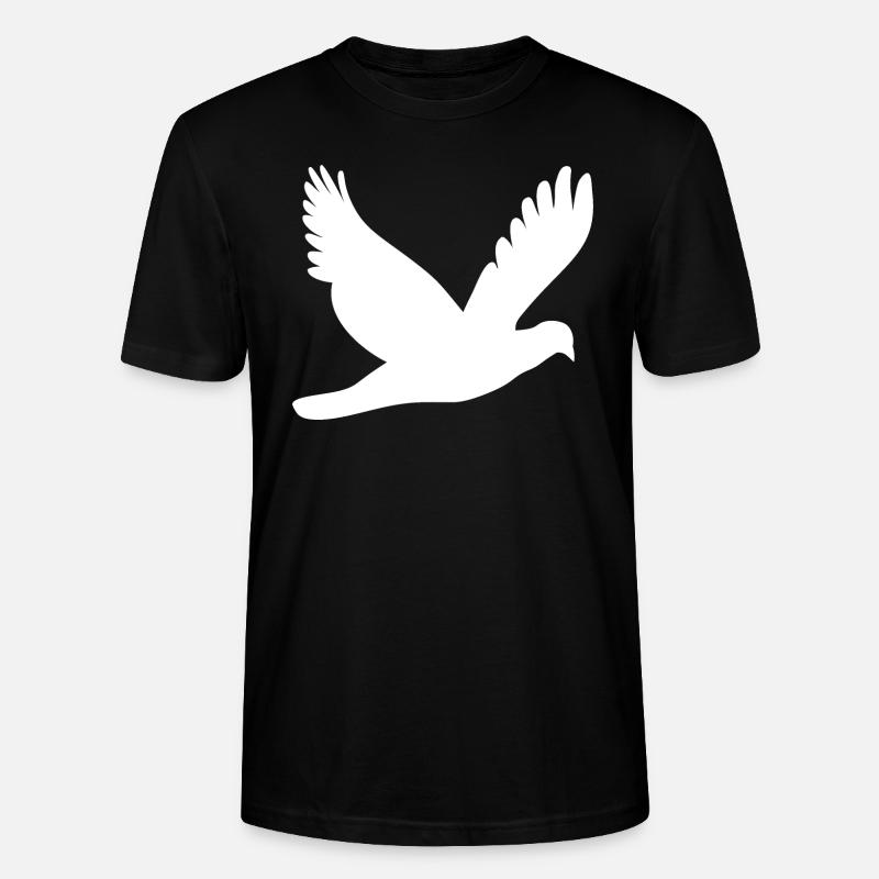 Colombe blanche de la paix - T-shirt bio CRAFTER Stanley Stella Unisexe - noir