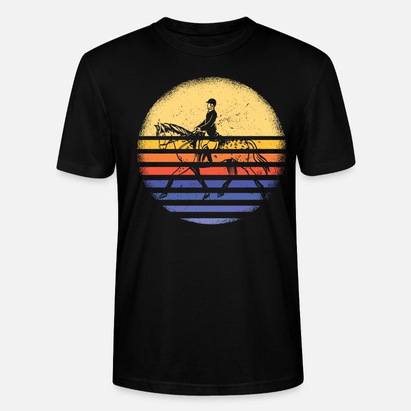 Jumper Rétro Sunset Saut d’obstacles - T-shirt bio CRAFTER Stanley Stella Unisexe - noir