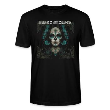 Saint Patrick - Stanley/Stella CRAFTER Unisex Organic T-Shirt - black - Front - Alina (178cm) & Michal (187cm)