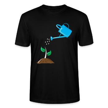 Garden plants pour - Stanley/Stella CRAFTER Unisex Organic T-Shirt - black - Front - Alina (178cm) & Michal (187cm)
