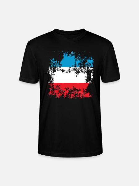Flag Luxembourg Luxembourg - Stanley/Stella CRAFTER Unisex Organic T-Shirt - black