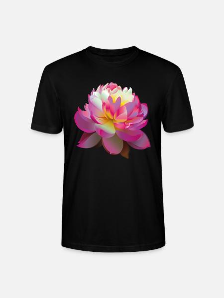 Schöne rosa Lotusblume - Stanley/Stella Unisex Bio-T-Shirt CRAFTER - Schwarz