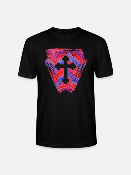 cross 4 e 279 - Stanley/Stella CRAFTER Unisex Organic T-Shirt - black