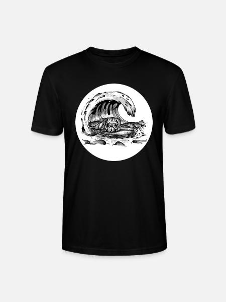 Mops Welle - Stanley/Stella Unisex Bio-T-Shirt CRAFTER - Schwarz