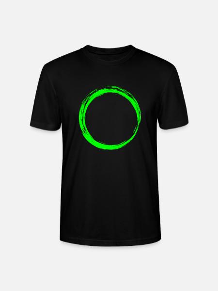 Circle Icon Design Green - Stanley/Stella CRAFTER Unisex Organic T-Shirt - black