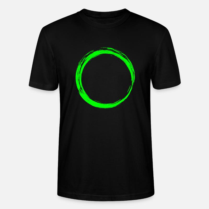 Cercle Icône Design Vert - T-shirt bio CRAFTER Stanley Stella Unisexe - noir