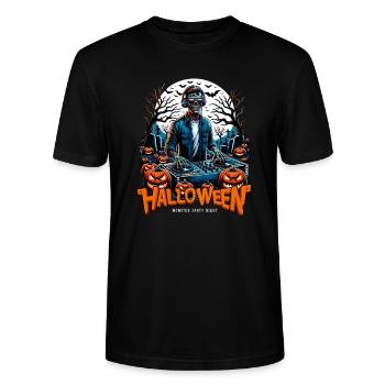 Halloween Kostüm und Party Shirt - Stanley/Stella Unisex Bio-T-Shirt CRAFTER - Schwarz - Vorne - Alina (178cm) & Michal (187cm)