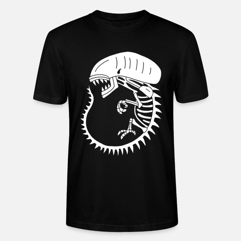 Squelette de monstre extraterrestre blanc - T-shirt bio CRAFTER Stanley Stella Unisexe - noir