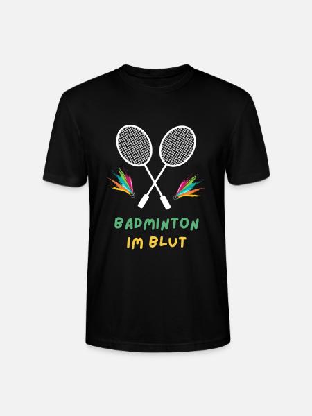 Badminton im Blut - Stanley/Stella Unisex Bio-T-Shirt CRAFTER - Schwarz
