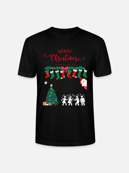 Merry Christmas - Stanley/Stella CRAFTER Unisex Organic T-Shirt - black