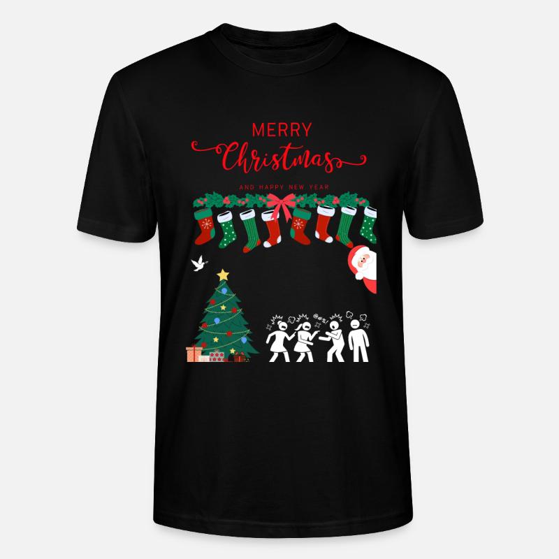 Joyeux Noël - T-shirt bio CRAFTER Stanley Stella Unisexe - noir