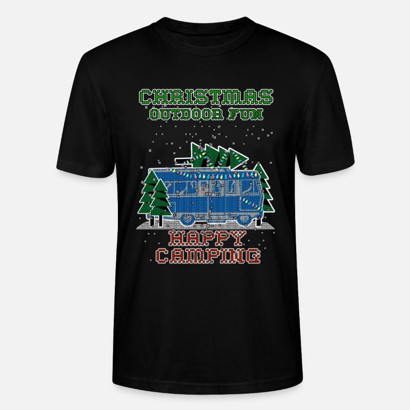 christmas Camping - Stanley/Stella Unisex Bio-T-Shirt CRAFTER - Schwarz