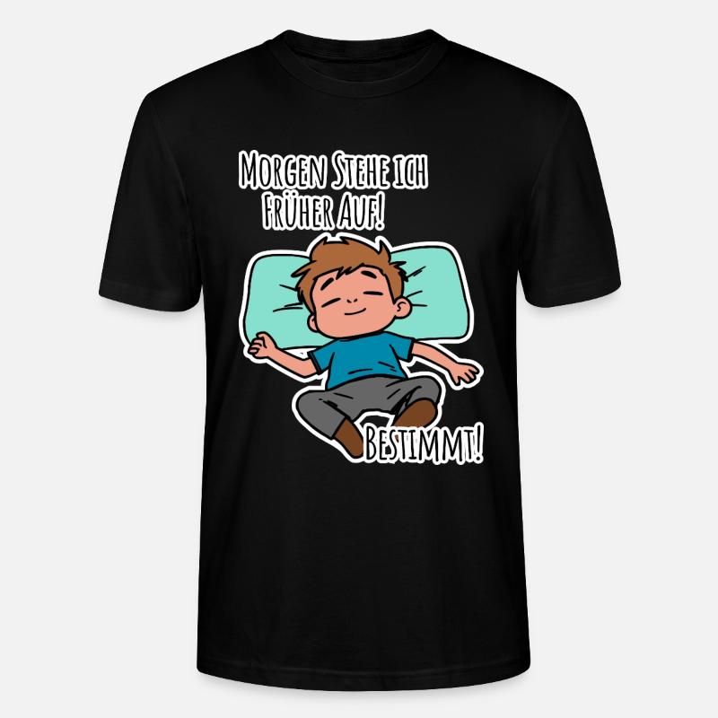 Morgenmuffel? Früh aufstehen oder faulenzen? - Stanley/Stella Unisex Bio-T-Shirt CRAFTER - Schwarz