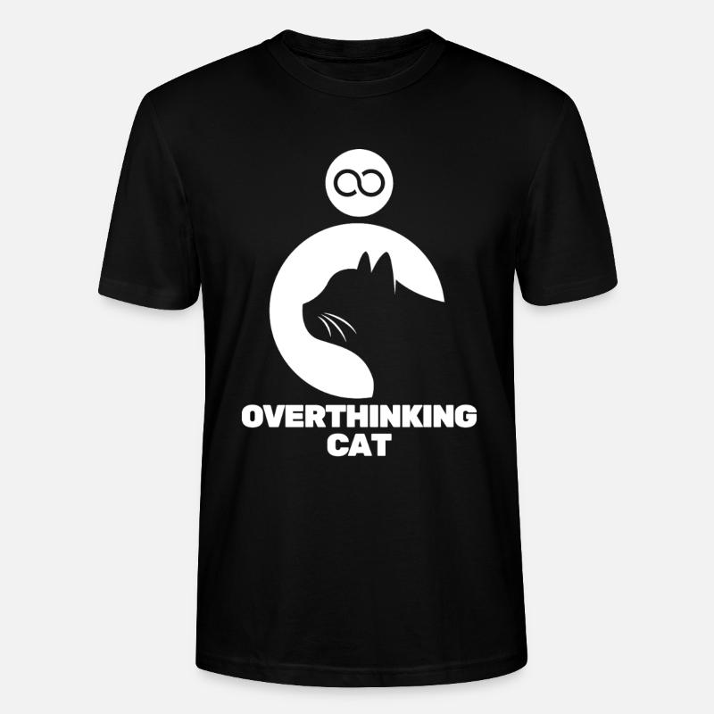 Überdenkende Katze - Stanley/Stella Unisex Bio-T-Shirt CRAFTER - Schwarz