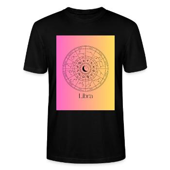 Waage-Tierkreis-Gleichgewicht - Stanley/Stella Unisex Bio-T-Shirt CRAFTER - Schwarz - Vorne - Alina (178cm) & Michal (187cm)