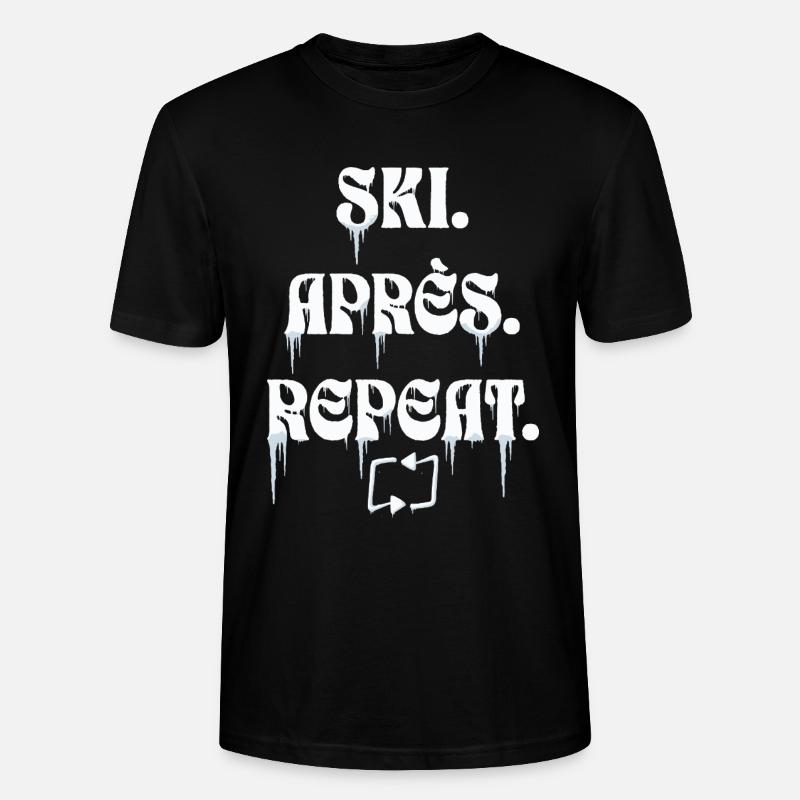 Ski Aprés Repeat - Stanley/Stella Unisex Bio-T-Shirt CRAFTER - Schwarz