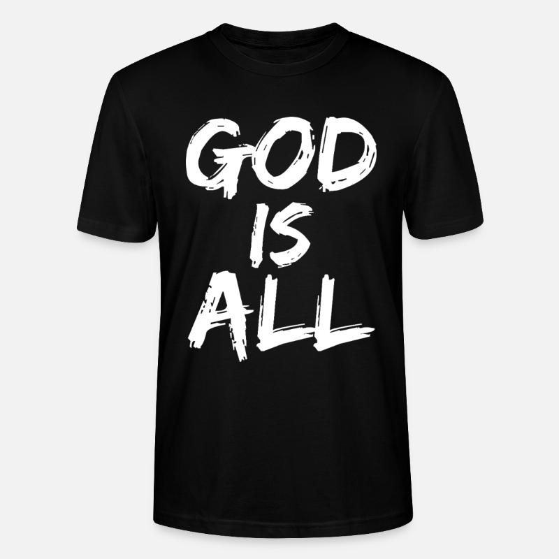 Dieu est tout - T-shirt bio CRAFTER Stanley Stella Unisexe - noir