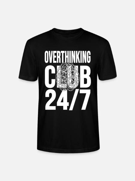 Overthinking Club 24/7 Mental Chaos - Stanley/Stella CRAFTER Unisex Organic T-Shirt - black