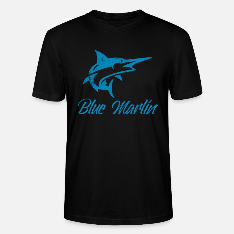 Pêcheurs - Pêche - Blue Marlin - Cadeau - T-shirt bio CRAFTER Stanley Stella Unisexe - noir
