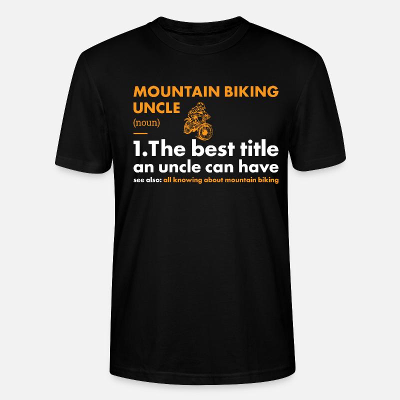 Motard Oncle Définition VTT - T-shirt bio CRAFTER Stanley Stella Unisexe - noir