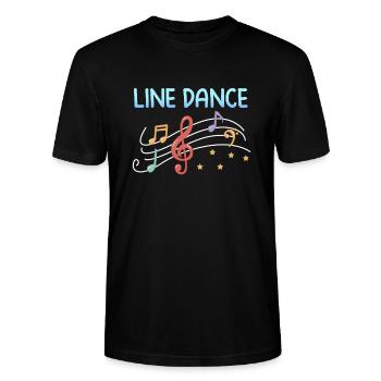 Line Dance tanzen Cowboystiefel Country Geschenk - Stanley/Stella Unisex Bio-T-Shirt CRAFTER - Schwarz - Vorne - Alina (178cm) & Michal (187cm)
